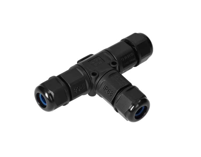 Waterdichte kabelverbinder - 3 aderig - T splitter - Schroefkoppeling - IP68 Waterdichte kabelverbinder - 3 aderig - T splitter - Schroefkoppeling - IP68